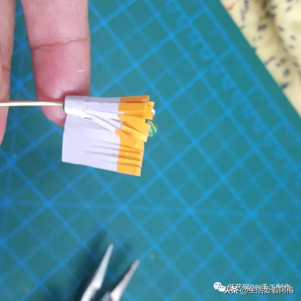 简单易学褶皱纸手工花束教师节,衍纸教师节立体花束教程