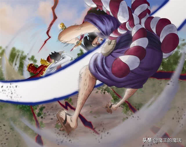 海贼王光月御田vs凯多动态图,海贼王旧时代各种强者光月御田