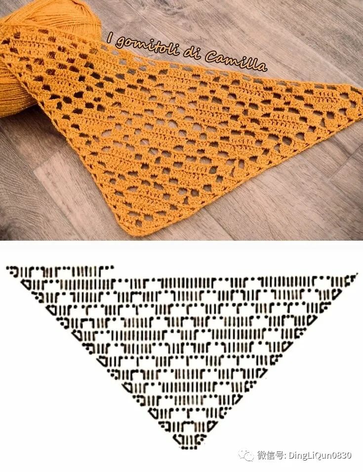 钩针钩贵夫人披肩最新花样图解,钩针夏河颜半圆形披肩图解