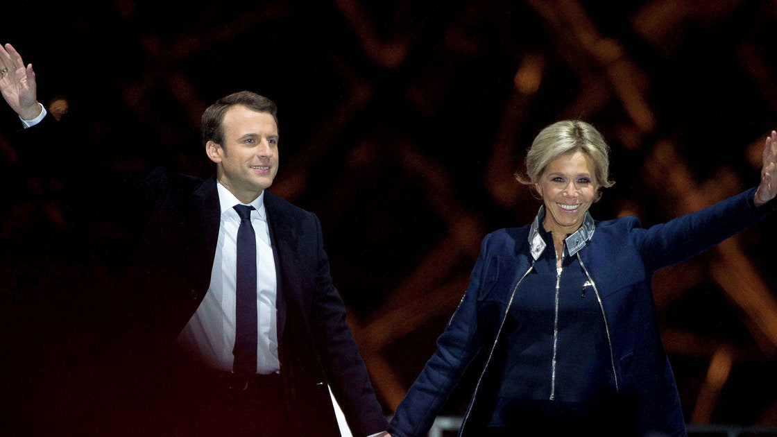 马克龙和他妻子高甜时刻,马克龙庆祝进球背后