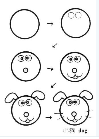 小班水果简笔画,动物摘水果简笔画