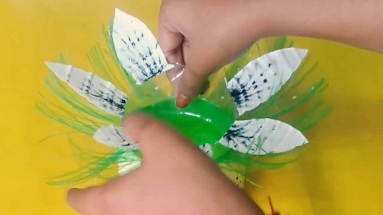 塑料瓶废物利用花篮制作方法,塑料瓶创意花篮手工制作方法图文