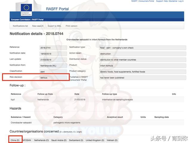 国家质检总局公布含致病菌的奶粉,不符合新国标的进口奶粉有哪些
