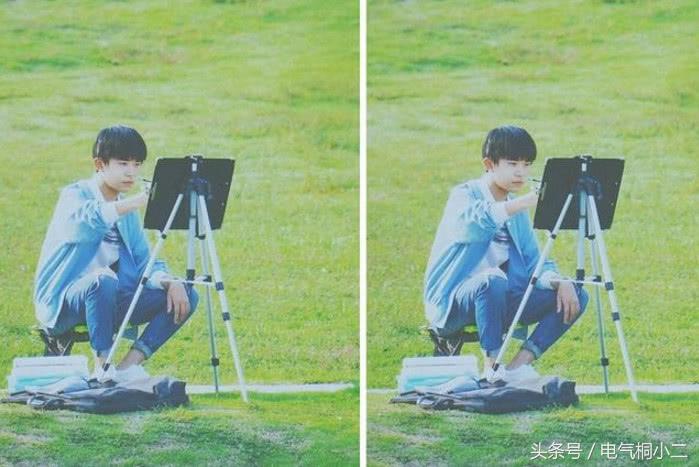 青草地上的拍照男孩,杨洋躺着表情超惬意,易烊千玺在认真的绘画