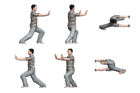 二十四式太极拳分解动作教学1-3式,太极24式3d动漫图解