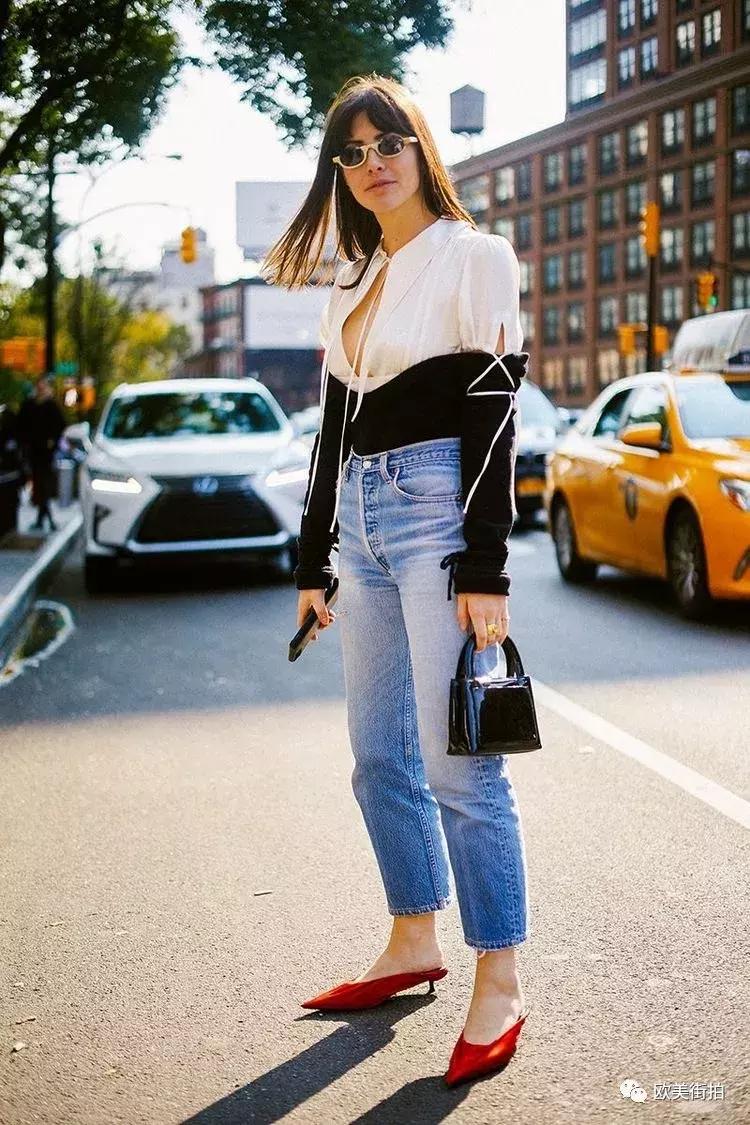 春季红鞋怎么搭配衣服,红色尖头单鞋子怎么搭配衣服