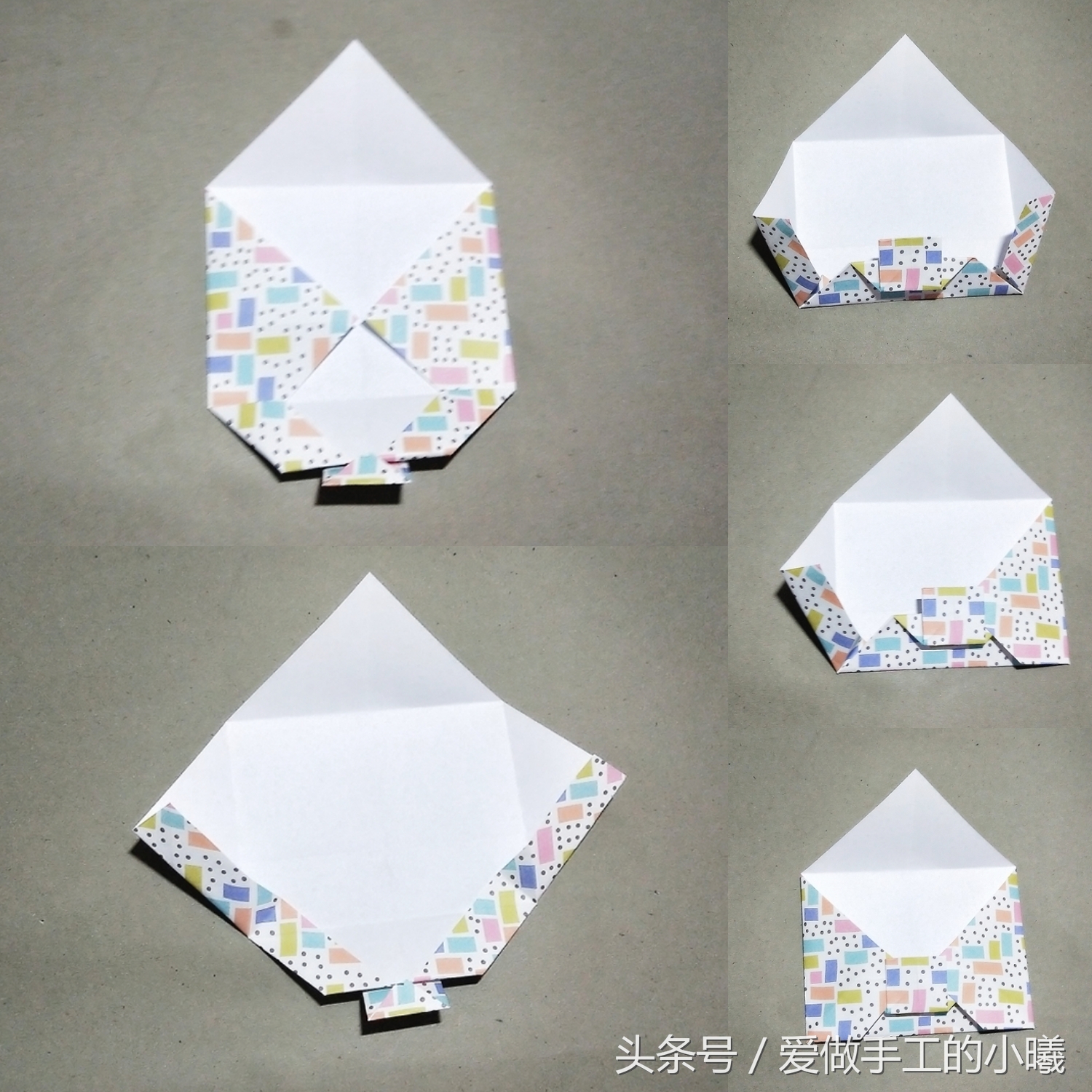 信封折纸简单又好看,二年级手工小信封能拉开的折纸