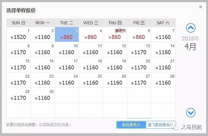 义乌飞机飞哪里最便宜,义乌直飞