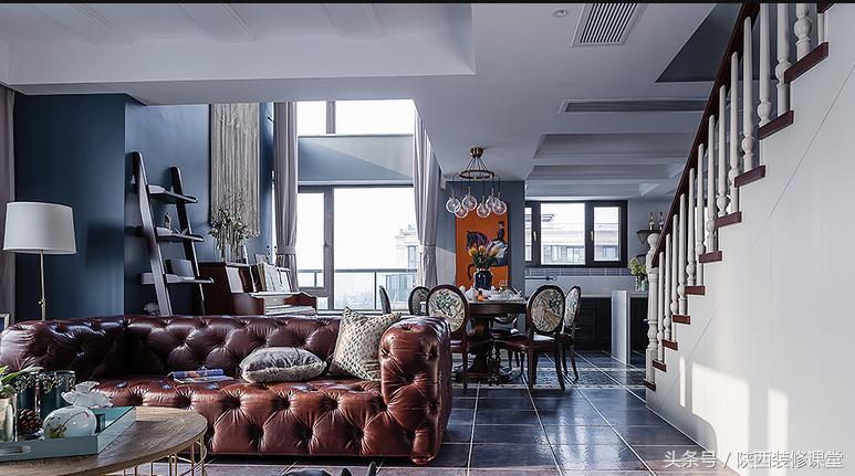 280平轻奢美式,120平美式轻奢风高级蓝灰