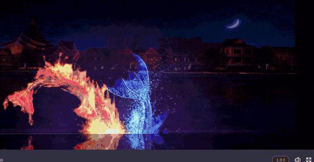 水幕秀震撼视频,西递水幕光影秀