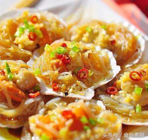 蒜蓉粉丝蒸扇贝的粉丝泡成什么样,现成的扇贝粉丝蒸几分钟就熟了