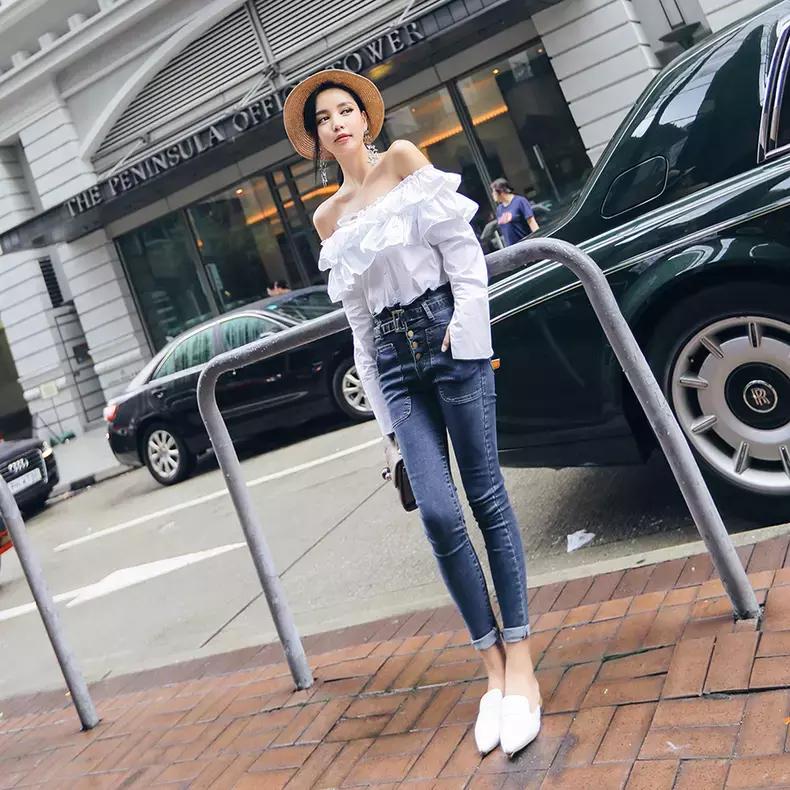 牛仔裤女修身裤怎么搭配,牛仔裤怎么穿显气质好看女