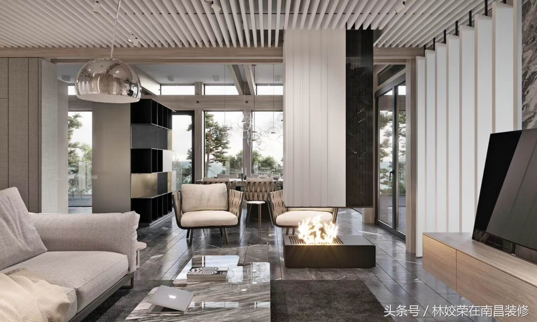 南昌别墅大宅整体设计案例,南昌别墅景观设计实景图