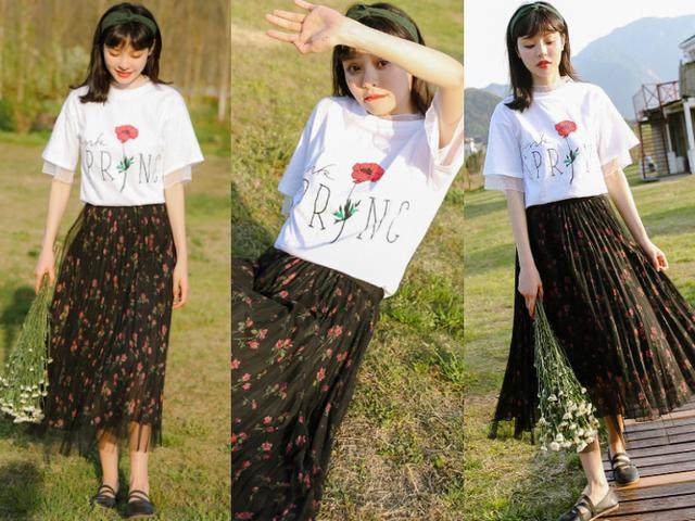 今年最流行的半身碎花裙子,今年的碎花半身裙流行怎么搭配