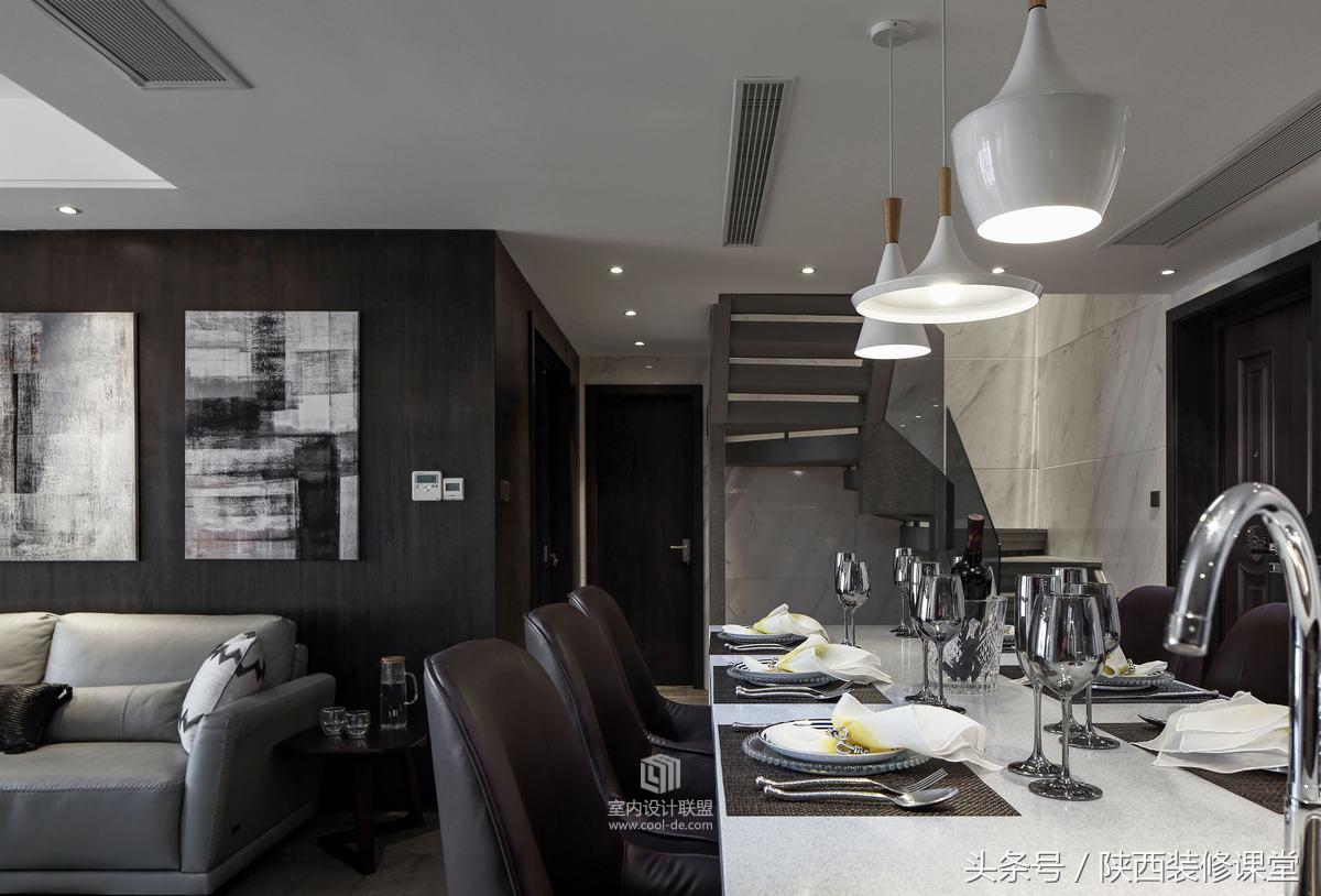 装修风格黑白灰两室两厅,黑白灰现代高级装修全屋搭配