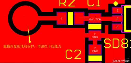 触摸单片机,触摸模块应用电路图