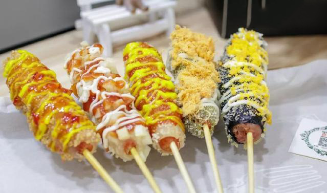 韩国芝士拉丝热狗店,韩国正宗芝士热狗