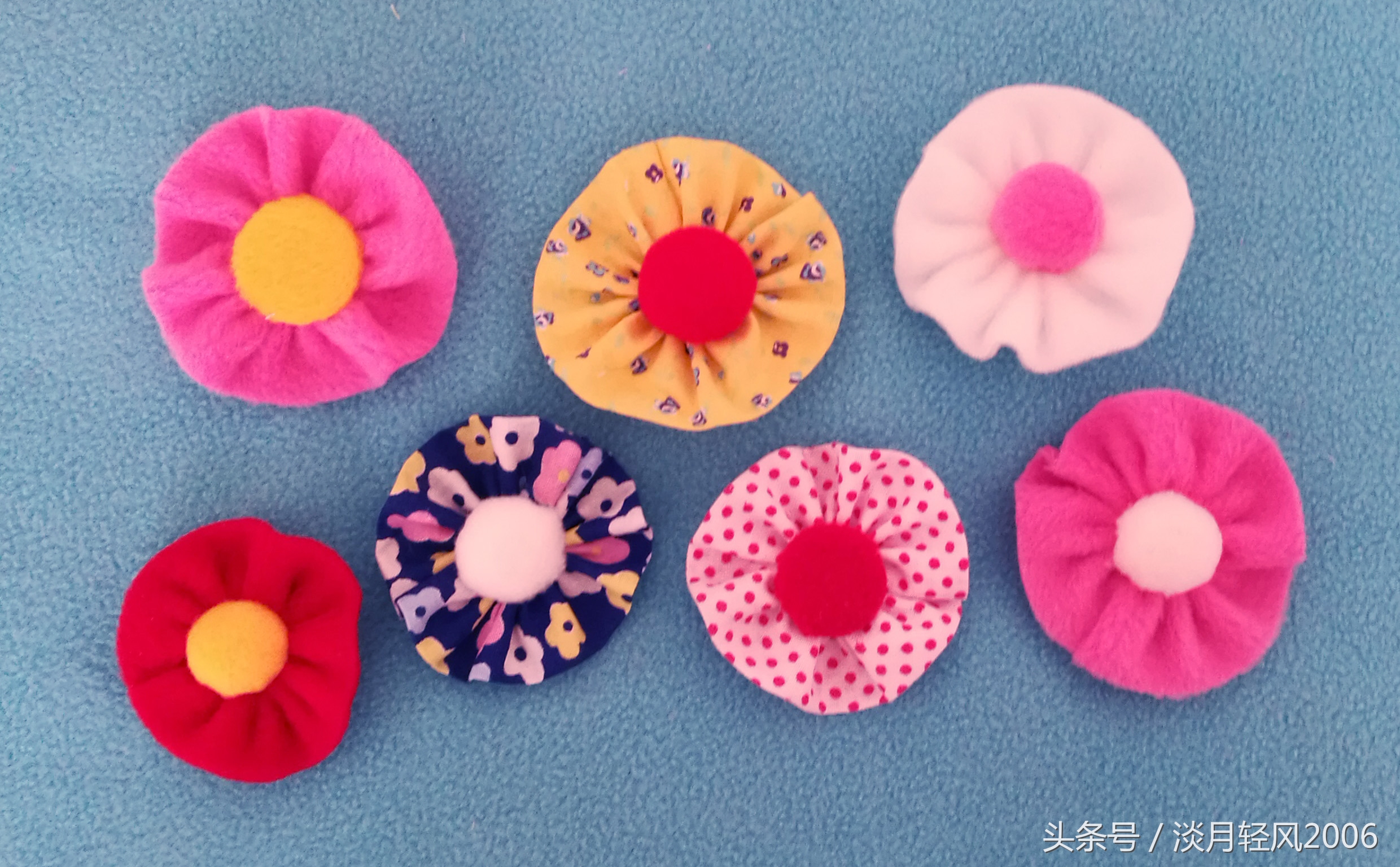 布艺diy手工制作,手工制作布艺向日葵小花