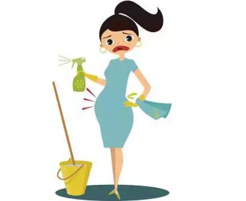 准妈妈做家务要注意安全，拖地、提重物要尽量避免