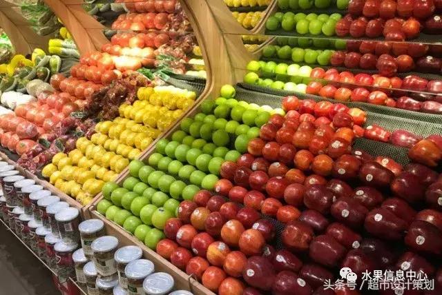水果店水果陈列摆放销售技巧,20方长方形水果店铺陈列设计