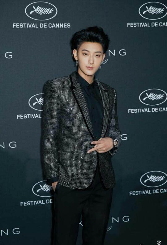 黄子韬西装红毯,黄子韬西装照戛纳电影节背影杀