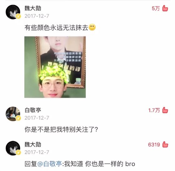 白敬亭魏大勋互相吐槽,山花为啥是形容魏大勋和白敬亭的