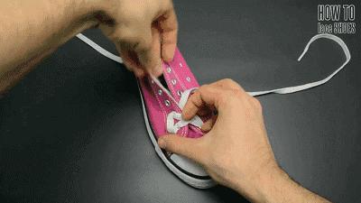 adidas贝壳头鞋带不打结系法,运动鞋鞋带系法教程男板鞋免打结