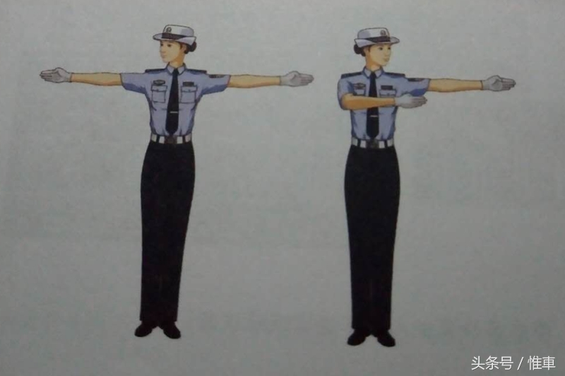 考试技巧科目一科目四手势题,科目四警察手势信号简单记忆法
