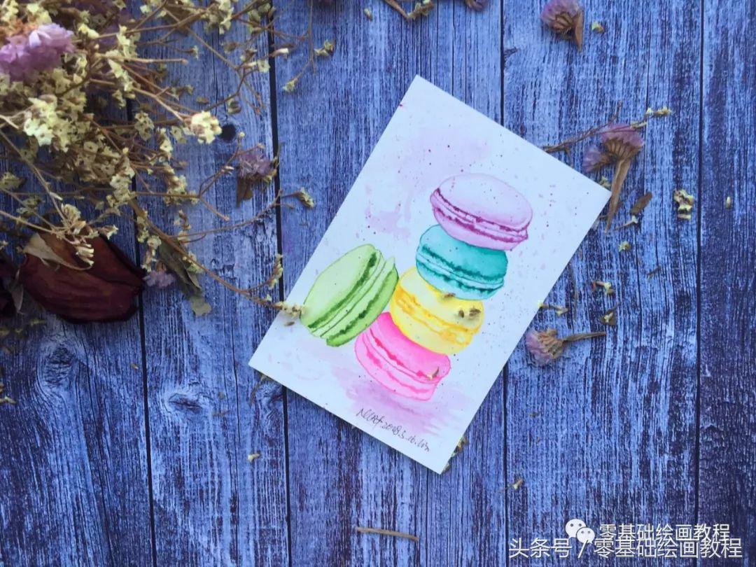 蓝色妖姬丙烯水彩画教程,萌新可以画的水彩教程