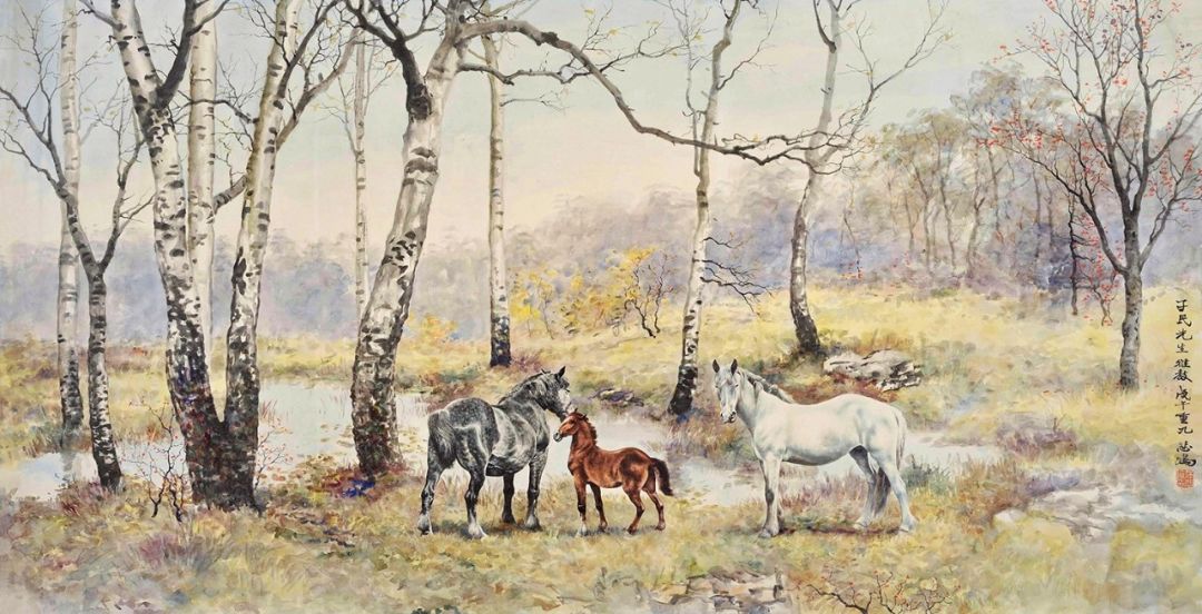 「嘉德春拍」白桦三骏忆鹤卿——徐悲鴻致蔡元培《秋林三駿》