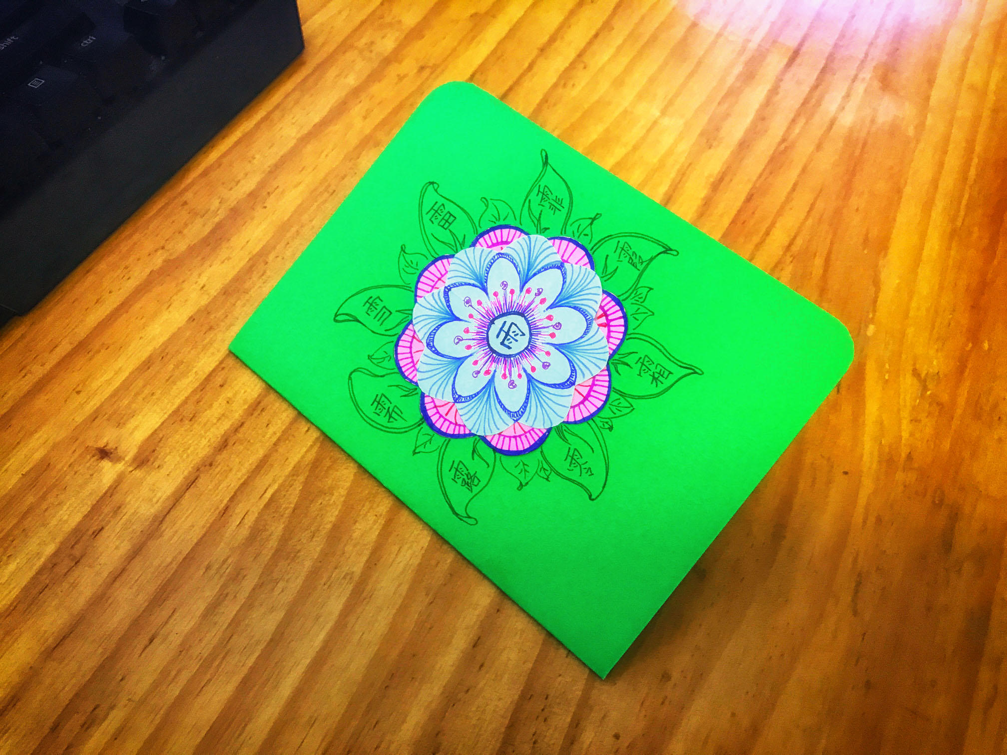 贺卡立体精美创意,教室一角立体贺卡