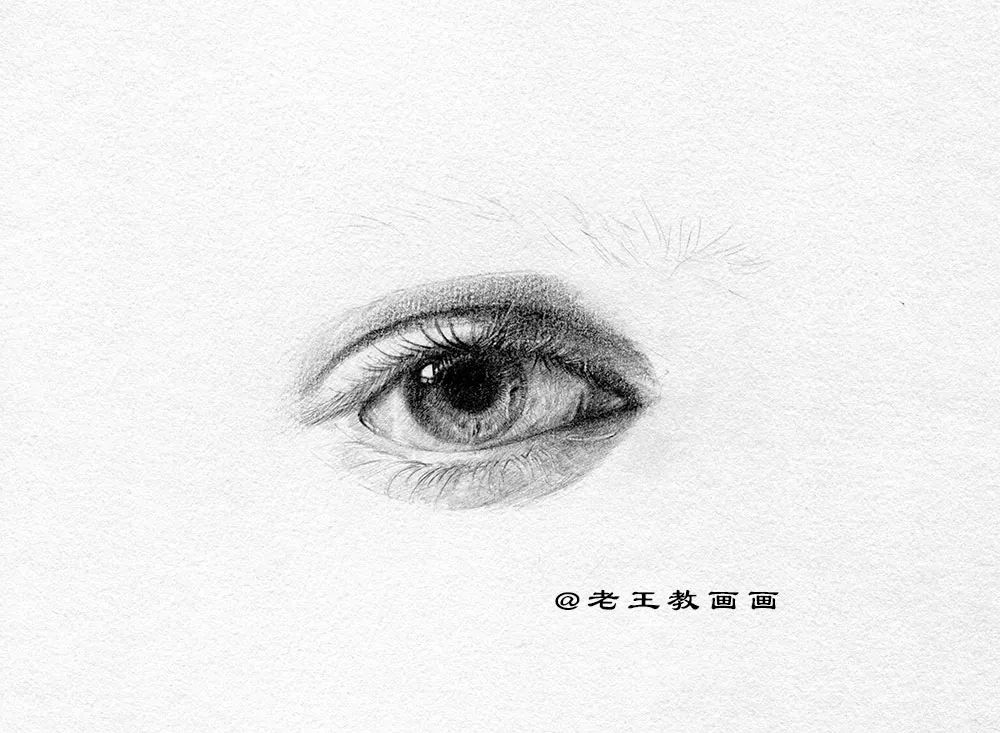人脸素描画法步骤眼睛,素描头像五官画法眼睛