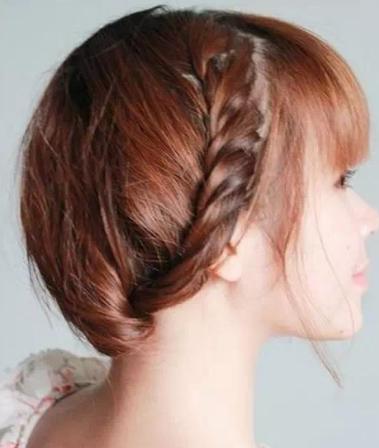 甜美盘发编发方脸,编发教程温柔甜美盘发