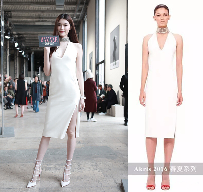 何穗白得发光老爹裤西装超模气场,超模何穗白到发光穿搭帅气又精致