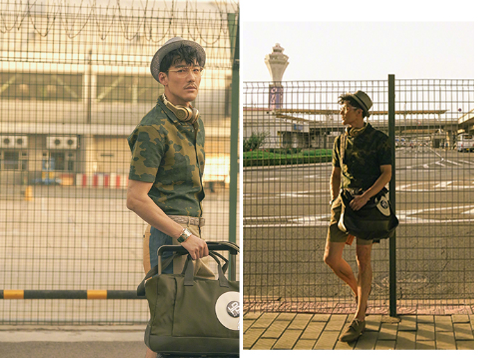 胡兵伦敦时装周机场私服,胡兵穿猎装夹克