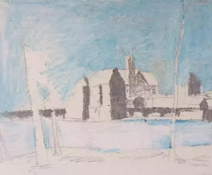 三分钟，教你用油画棒画一幅绝美风景画！