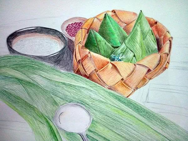 端午节画粽子手抄报,端午节幼儿园画粽子