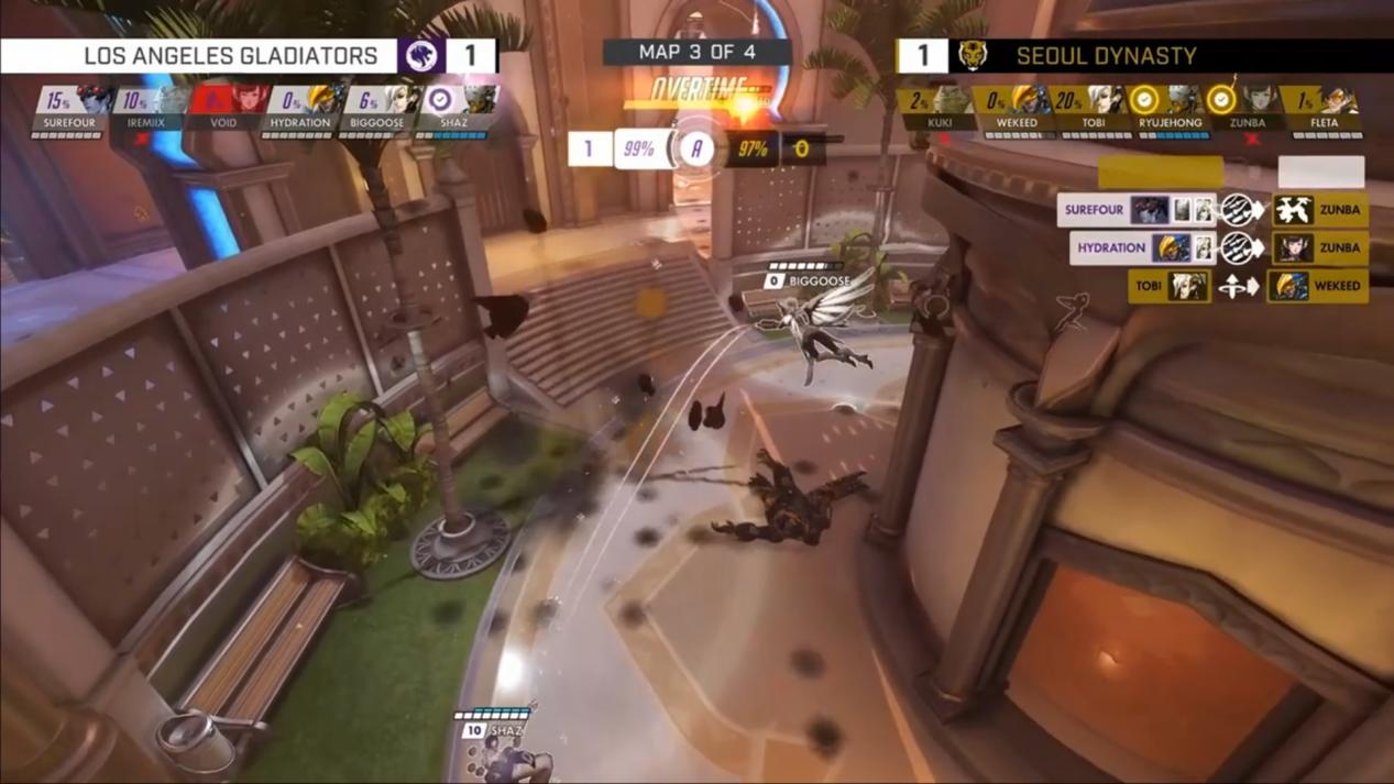 OWL常规赛4阶段第五周第三日：角斗士再掀王朝，燃料焰断英勇