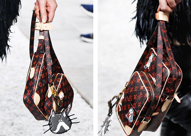 lv定制款狗狗包,lv上画熊猫的包