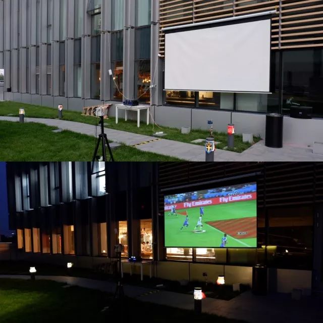 在公司露台看球！室内还是室外？pick一下