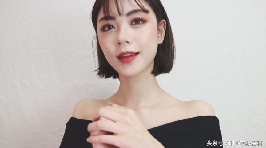 橘色系高级感妆容,白皮淡颜高级感妆容