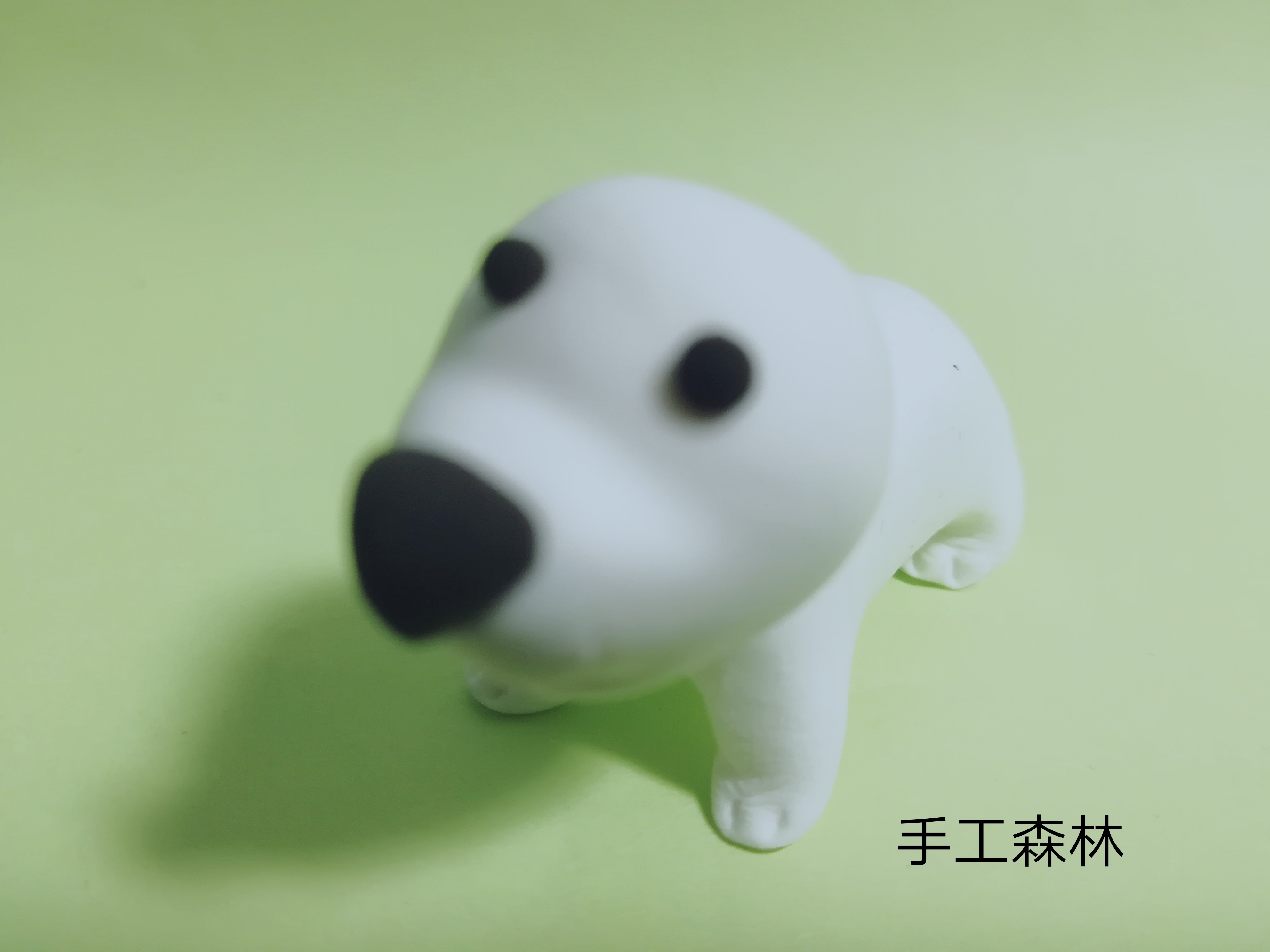 超轻粘土手工制作教程图解——小白狗