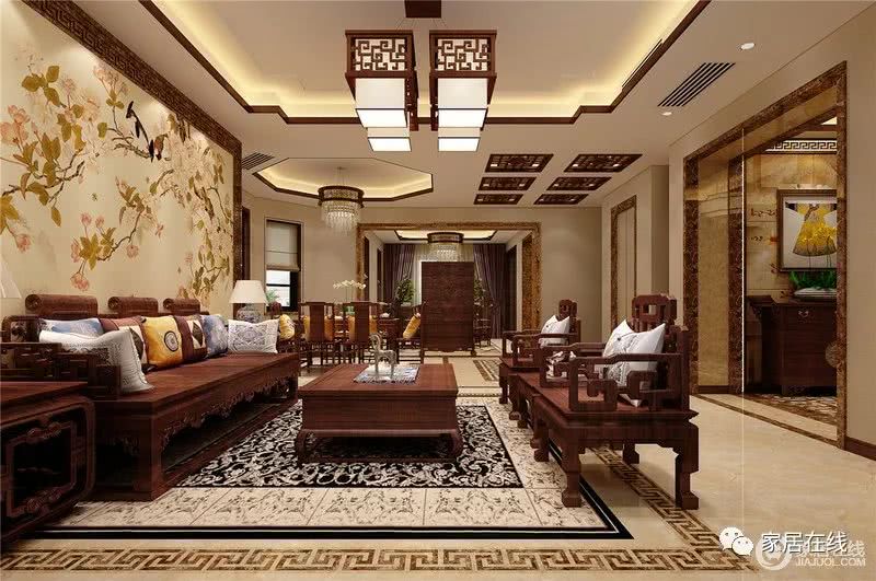 朴厚温然中式五矿榕园350平别墅空间