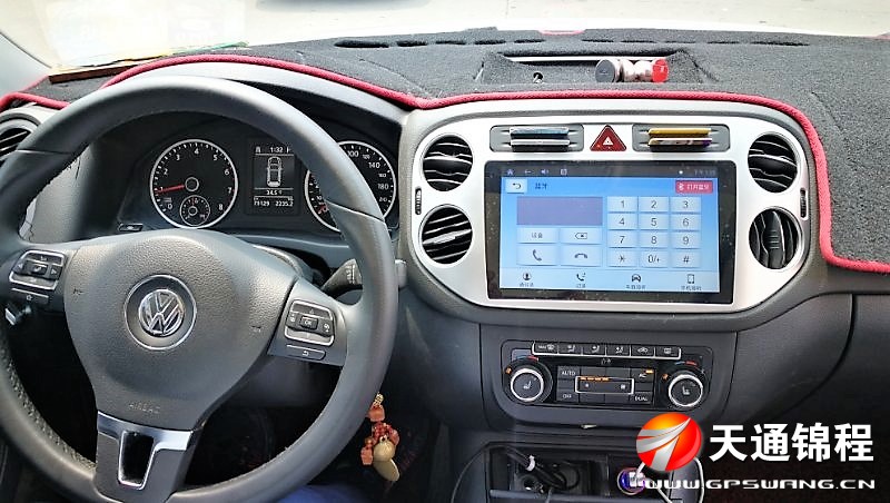 石家庄导航升级改装,途观安装13.1寸飞歌导航