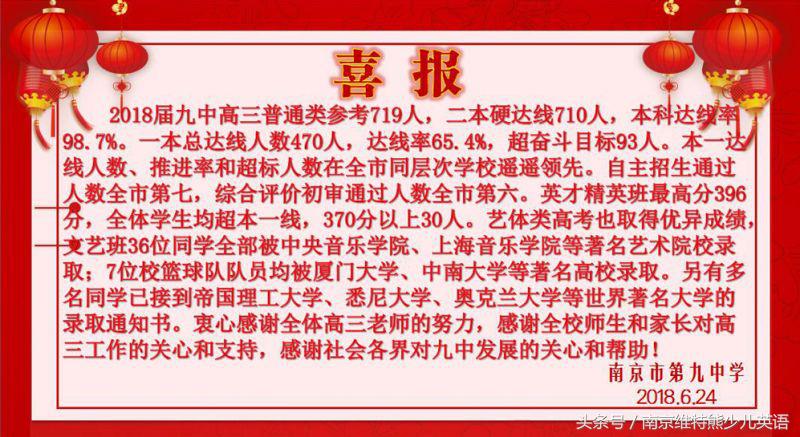 2018南京各校高考成绩单出炉！南京最强中学是……