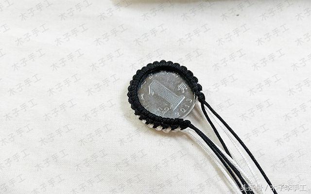 编织硬币小猫挂件,硬币挂件编织教程猫头