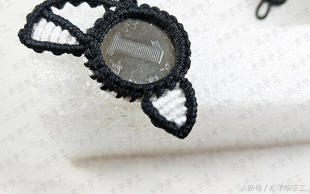 编织硬币小猫挂件,硬币挂件编织教程猫头