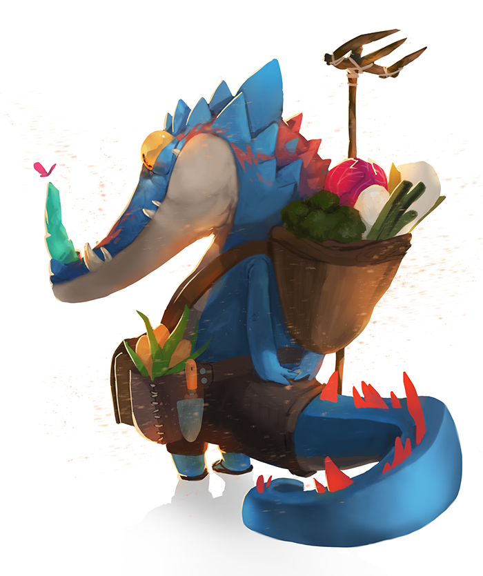 插画procreate水稻,插画procreate饰品书籍