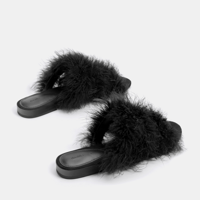 露趾半拖鞋夏日懒人凉拖,无跟洋气时髦拖鞋