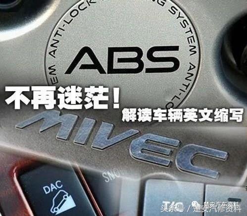 汽车各个模块英文缩写最新,汽车中英文缩写对照表